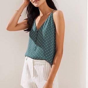 Loft tulip button strappy cami